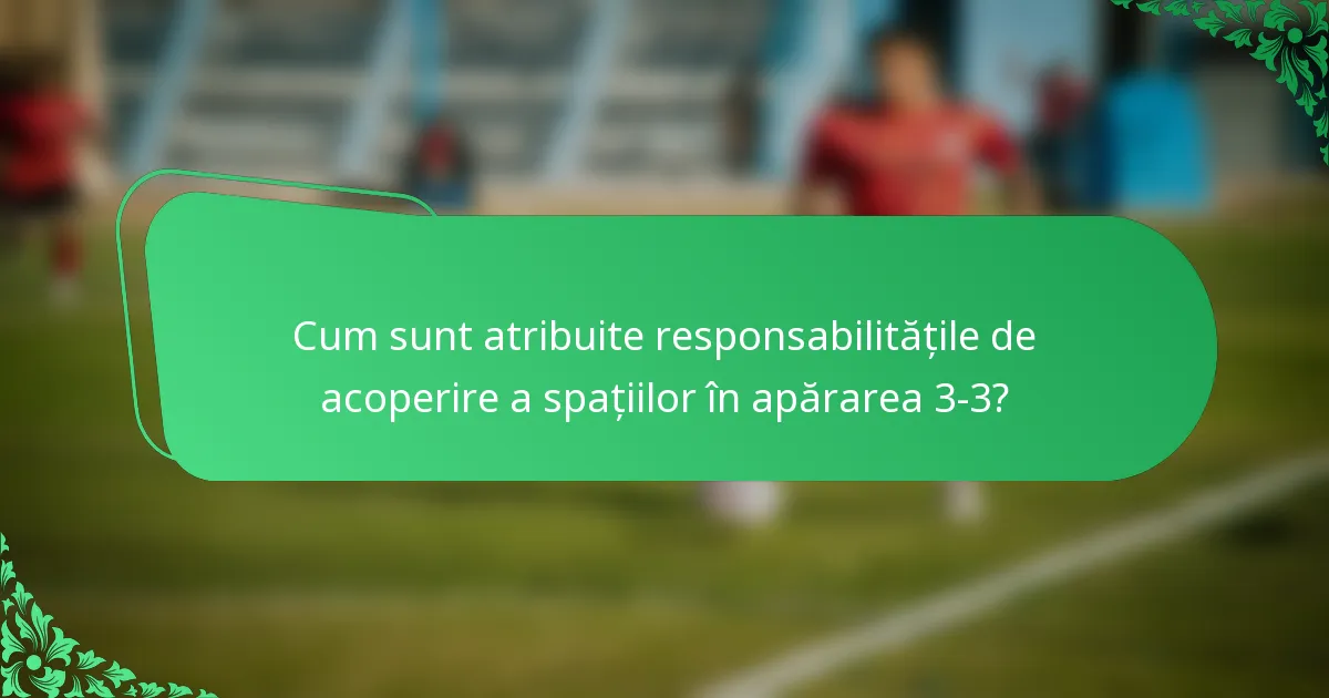Cum sunt atribuite responsabilitățile de acoperire a spațiilor în apărarea 3-3?