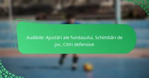 Audibile: Ajustări ale fundașului, Schimbări de joc, Citiri defensive