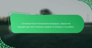 Formarea Pistol: Poziționarea fundașului, Opțiuni de alergare-pas, Sincronizarea traseelor în fotbalul cu 6 jucători