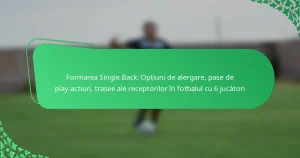 Formarea Single Back: Opțiuni de alergare, pase de play-action, trasee ale receptorilor în fotbalul cu 6 jucători